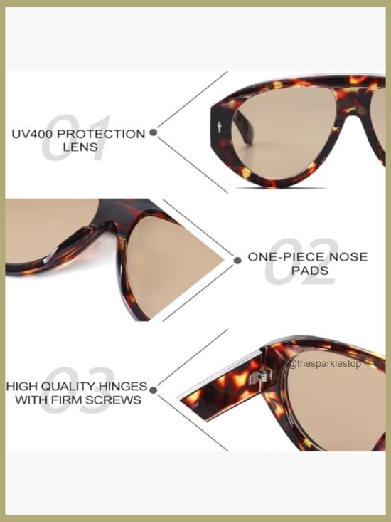Trendy Oversized Aviator Sunglasses Retro Vintage 70s Style Chunky Frames